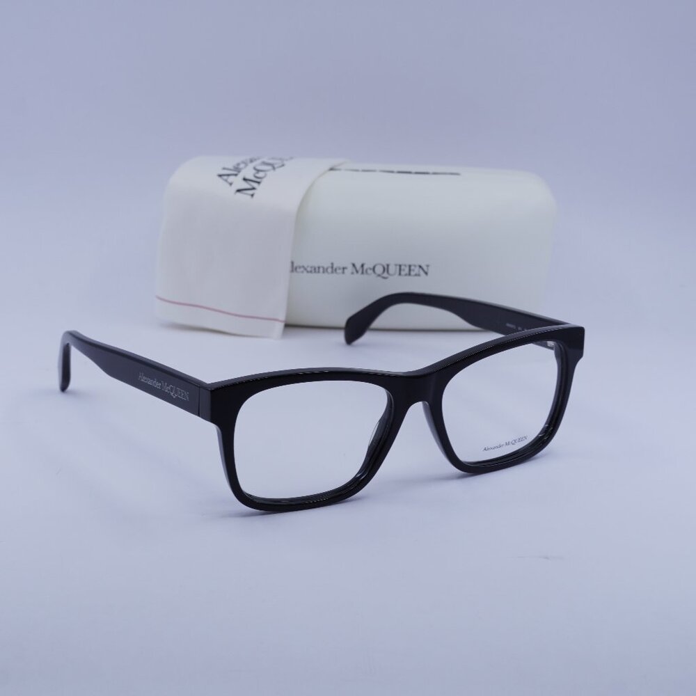 Alexander McQueen AM0307O 001 Square Eyeglasses 55mm - Black